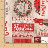 Toile de Noël Blanc Vert - Ribes y Casals