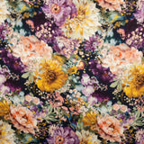 Satin imprimé « Dalias » jaune - Ribes y Casals