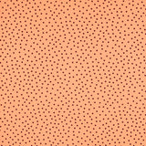 Crêpe Pois Noir 7 Mm Tangerine - Ribes y Casals