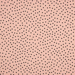 Crêpe À Pois Noir 7mm Rose - Ribes y Casals