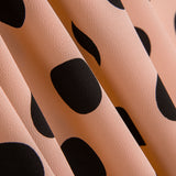 Retal Crepe Lunares Negro 33mm Rosa 160x140 cm - Ribes y Casals