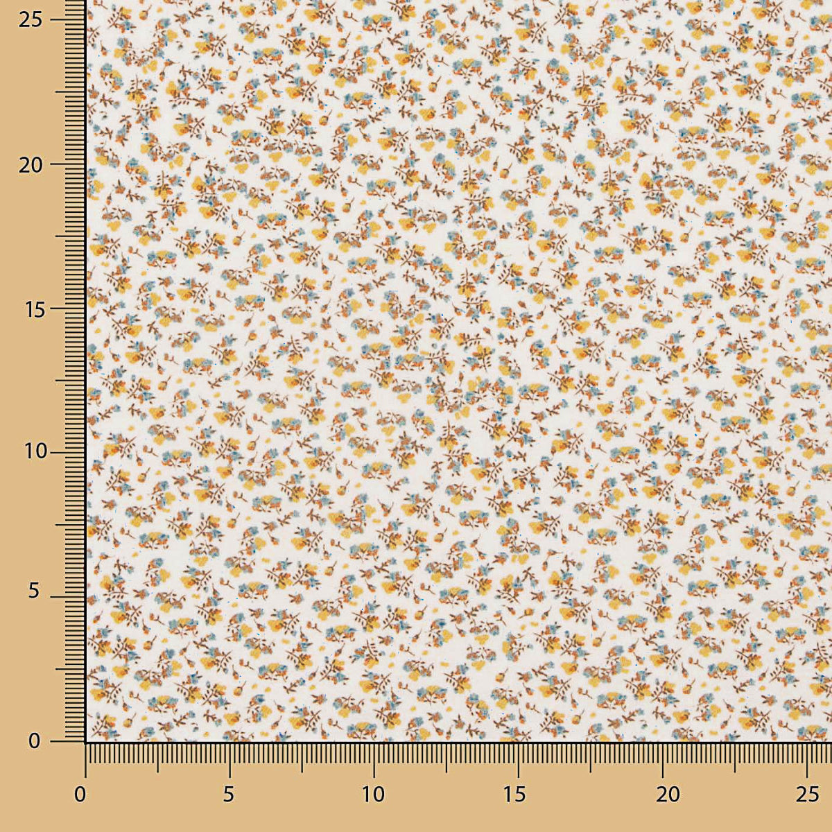 Viyela Coton Petites fleurs jaunes - Ribes y Casals