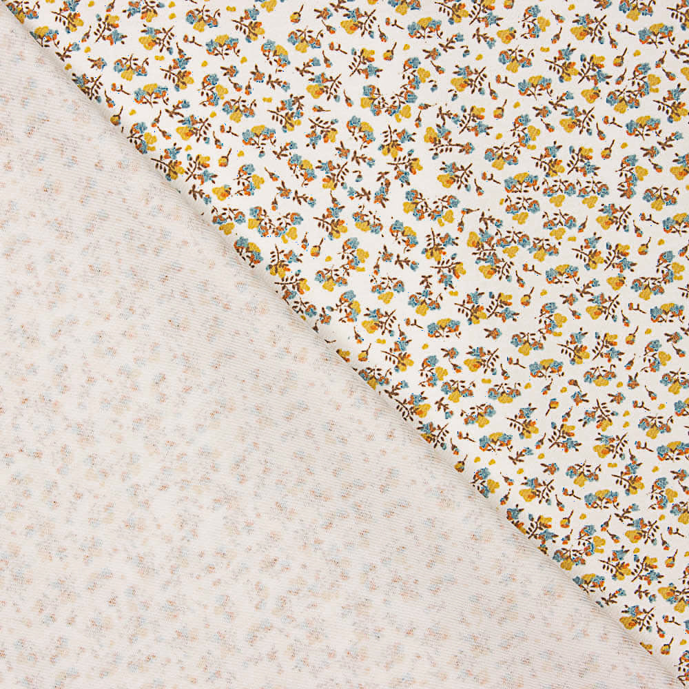 Viyela Coton Petites fleurs jaunes - Ribes y Casals