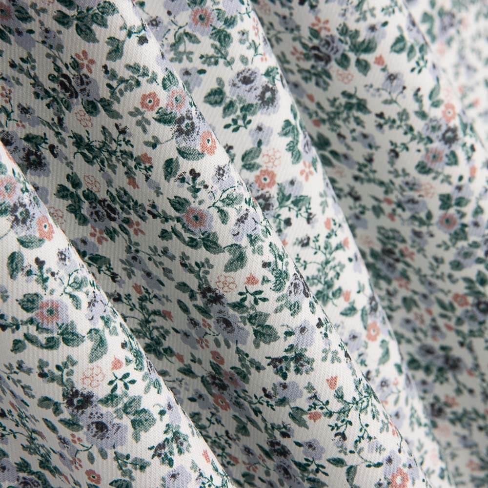 Viyela Coton Petites fleurs bleues - Ribes y Casals