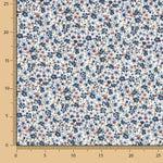 Viyela Coton Petites Fleurs Denia Bleu - Ribes y Casals