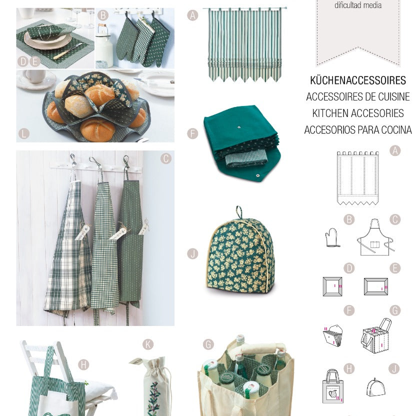 Patron de Couture Burda 8125 Accessoires de cuisine - Ribes y Casals