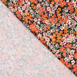 Crêpe léger imprimé jardin corail - Ribes y Casals