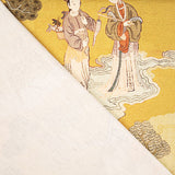 Toile de coton Half Panama imprimée « Jardin impérial oriental » moutarde - Ribes y Casals
