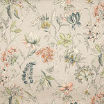 Toile de coton Half Panama imprimée « motif botanique » aquarelle - Ribes y Casals
