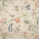 Toile de coton Half Panama imprimée « motif botanique » aquarelle - Ribes y Casals