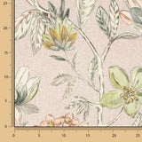 Toile de coton Half Panama imprimée « motif botanique » aquarelle - Ribes y Casals