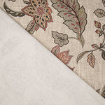 Toile de coton Half Panama imprimée de motifs cachemire rose corail - Ribes y Casals