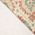 Toile de coton Half Panama imprimée motif ethnique Damas terre cuite - Ribes y Casals