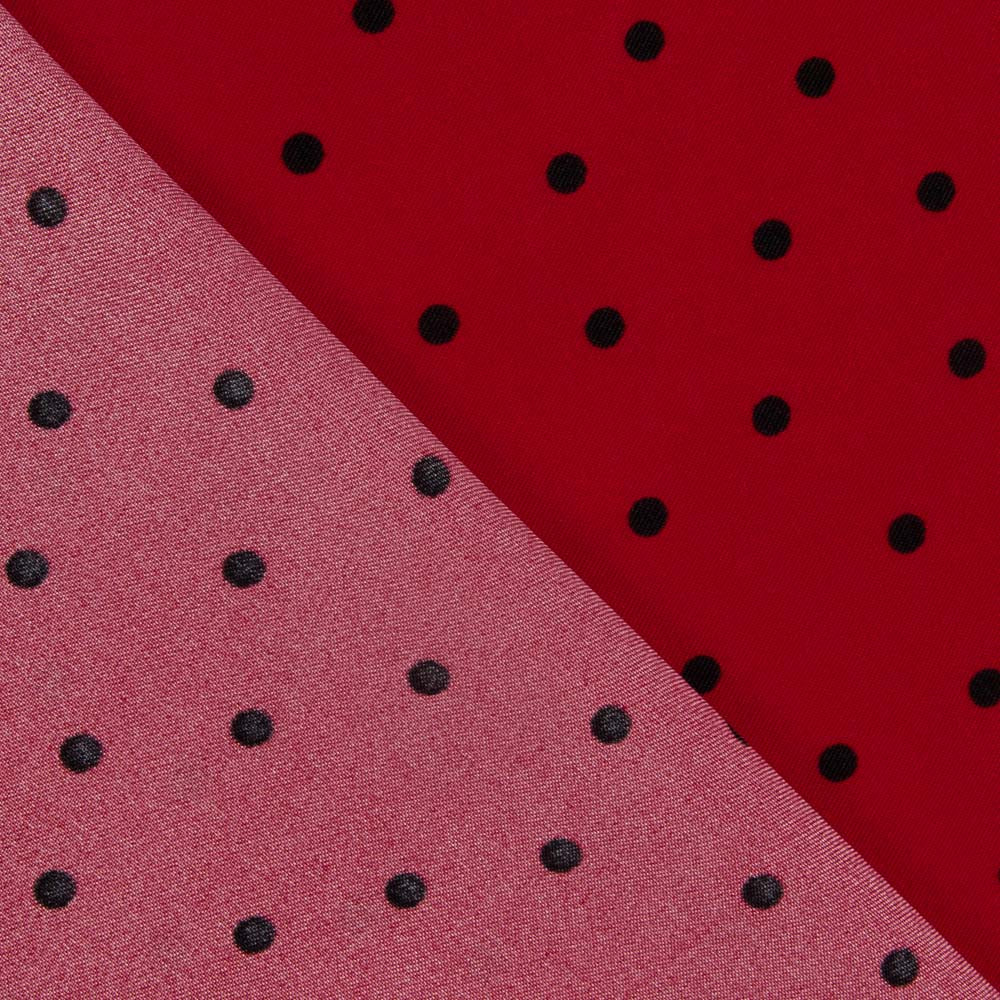 Trench-coat élastique à pois rouges - Ribes y Casals