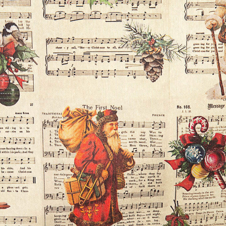 Partitions de Noël vintage en papier résiné antitache - Ribes y Casals