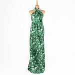 Satin imprimé Delhi vert - Ribes y Casals