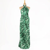 Satin imprimé Delhi vert - Ribes y Casals