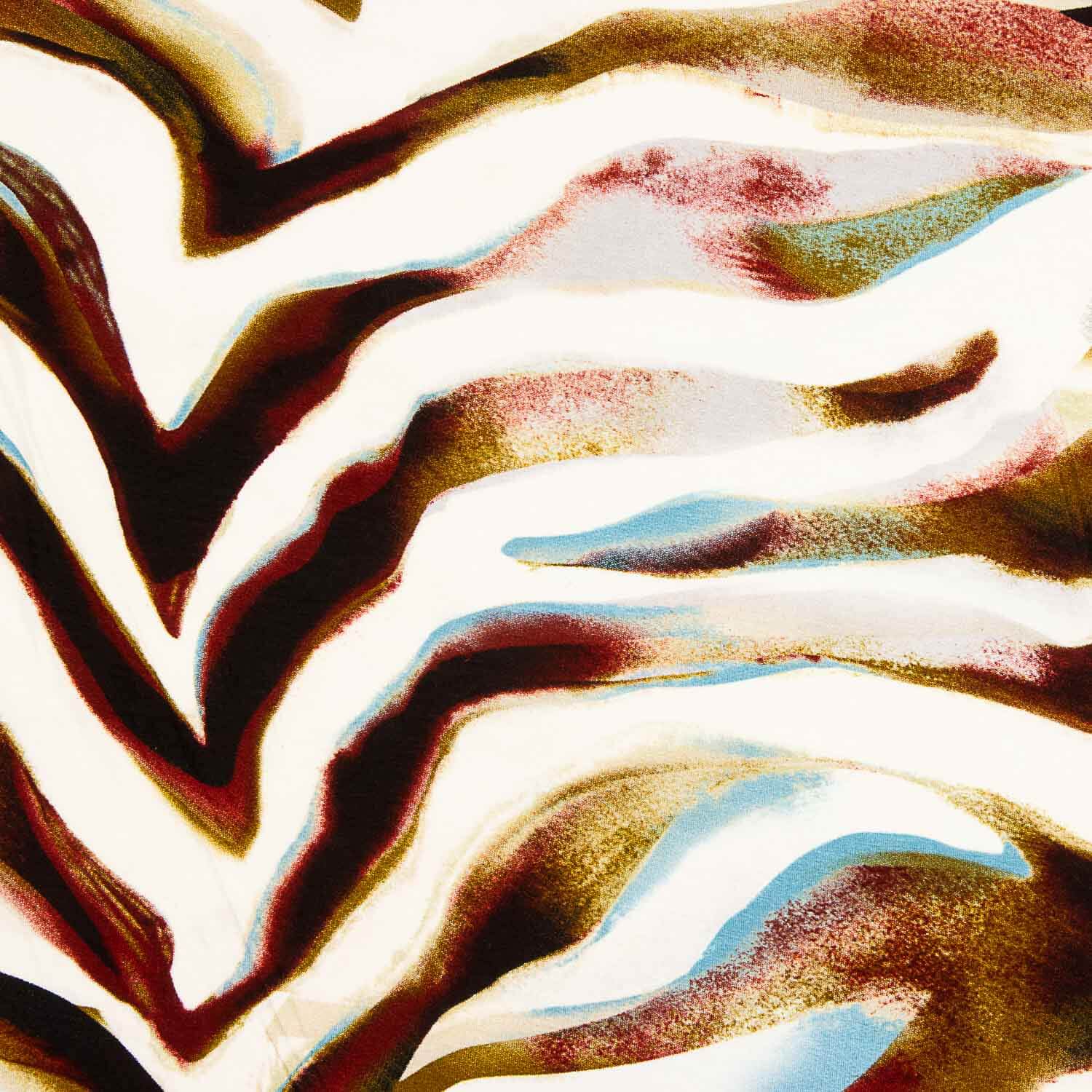 Point viscose élasthanne imprimé zèbre artistique - Ribes y Casals