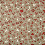 Tissu de jute décoratif imprimé de flocons de neige - Ribes y Casals