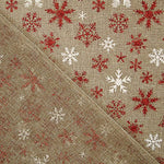 Tissu de jute décoratif imprimé de flocons de neige - Ribes y Casals