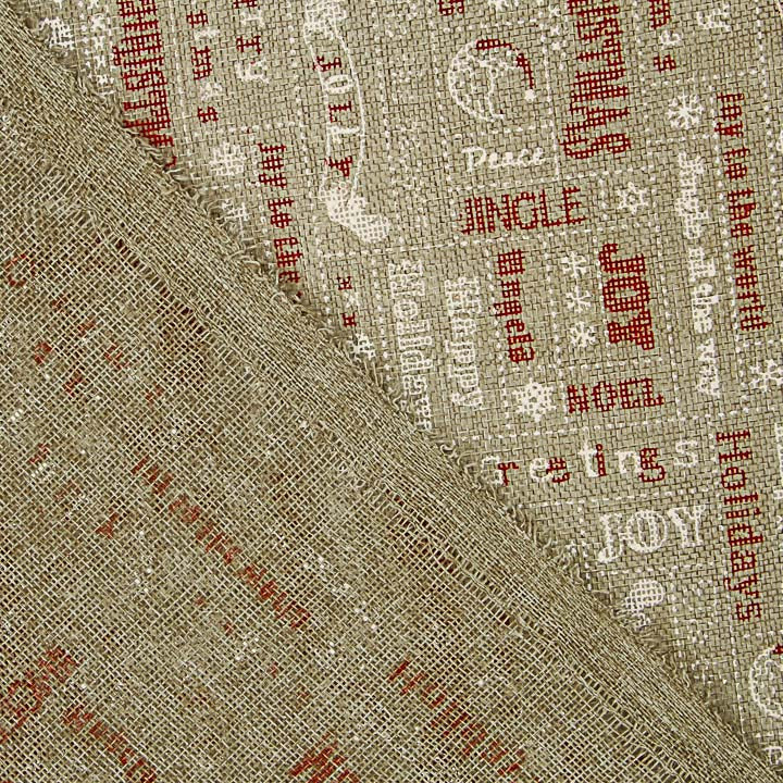 Tissu de jute imprimé « Merry Christmas » - Ribes y Casals