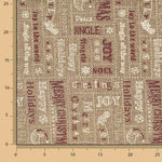 Tissu de jute imprimé « Merry Christmas » - Ribes y Casals