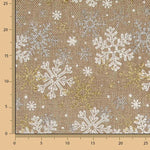 Tissu de jute imprimé « Neige dorée » - Ribes y Casals
