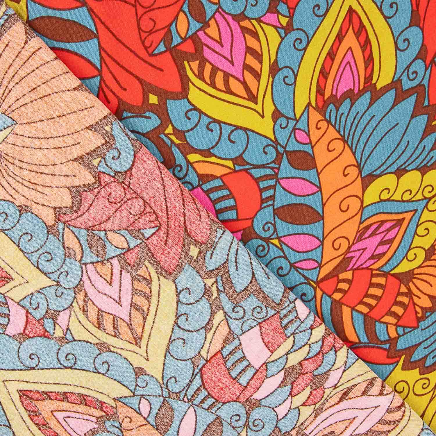 Viscose imprimée ethnique multicolore - Ribes y Casals