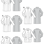 Patron de Couture Burda 8292 Manteau - Ribes y Casals