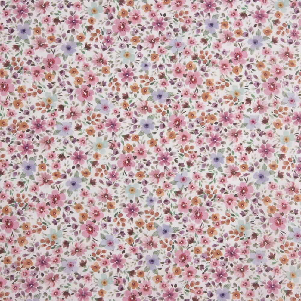 Popeline de tissu de coton « Jardin sauvage » blanche - Ribes y Casals