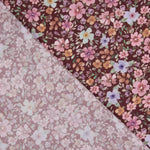 Popeline de tissu de coton « Jardin sauvage » bordeaux - Ribes y Casals
