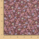 Popeline de tissu de coton « Jardin sauvage » bordeaux - Ribes y Casals