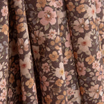 Popeline de tissu de coton « Jardin sauvage » marron - Ribes y Casals