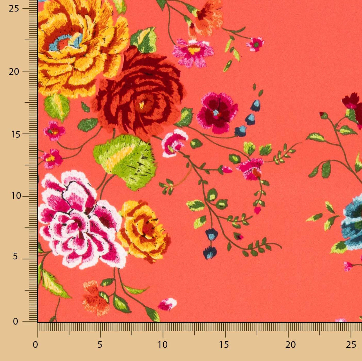 Manille Corail Manille Châle Châle Crêpe - Ribes y Casals