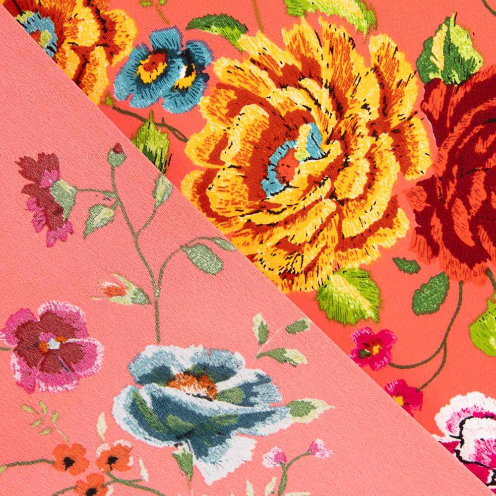 Manille Corail Manille Châle Châle Crêpe - Ribes y Casals