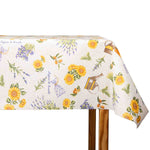 Nappe enduite de résine Tournesols et Lavande Beige - Ribes y Casals