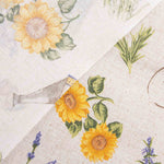Nappe enduite de résine Tournesols et Lavande Beige - Ribes y Casals