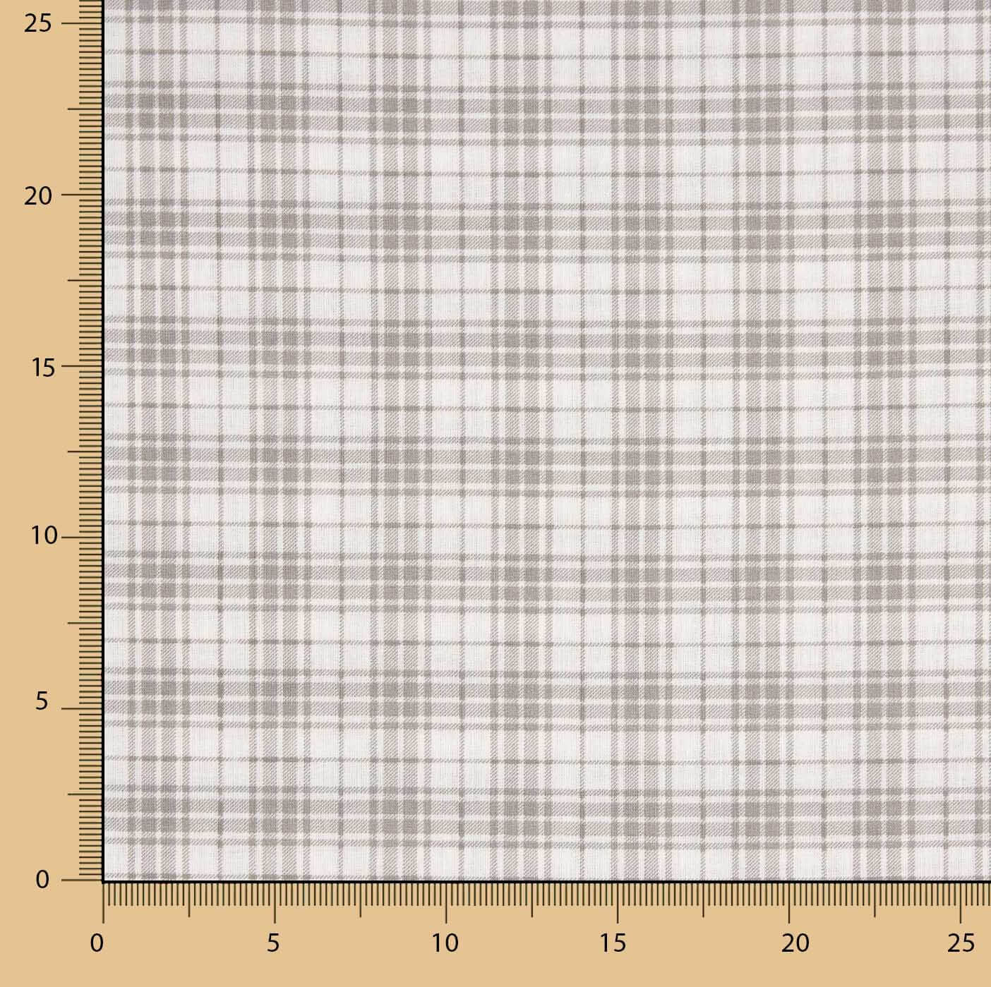 Drap 100 % coton à carreaux beiges, 200 fils - Ribes y Casals