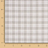 Drap 100 % coton à carreaux beiges, 200 fils - Ribes y Casals