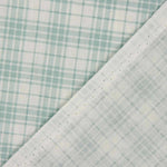 Drap 100 % coton à carreaux vert d'eau, 200 fils - Ribes y Casals