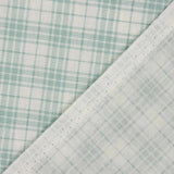 Drap 100 % coton à carreaux vert d'eau, 200 fils - Ribes y Casals