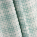 Drap 100 % coton à carreaux vert d'eau, 200 fils - Ribes y Casals