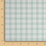 Drap 100 % coton à carreaux vert d'eau, 200 fils - Ribes y Casals