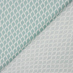 Drap 100 % coton à losanges vert d'eau, 200 fils - Ribes y Casals