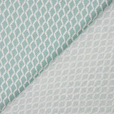 Drap 100 % coton à losanges vert d'eau, 200 fils - Ribes y Casals