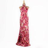 Satin imprimé Mysore rose - Ribes y Casals