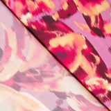 Satin imprimé Mysore rose - Ribes y Casals