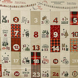 Panneau en tissu de coton « Calendrier de l'Avent réversible » - Ribes y Casals