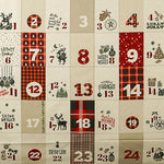Panneau en tissu de coton « Calendrier de l'Avent réversible » - Ribes y Casals