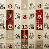 Panneau en tissu de coton « Calendrier de l'Avent réversible » - Ribes y Casals